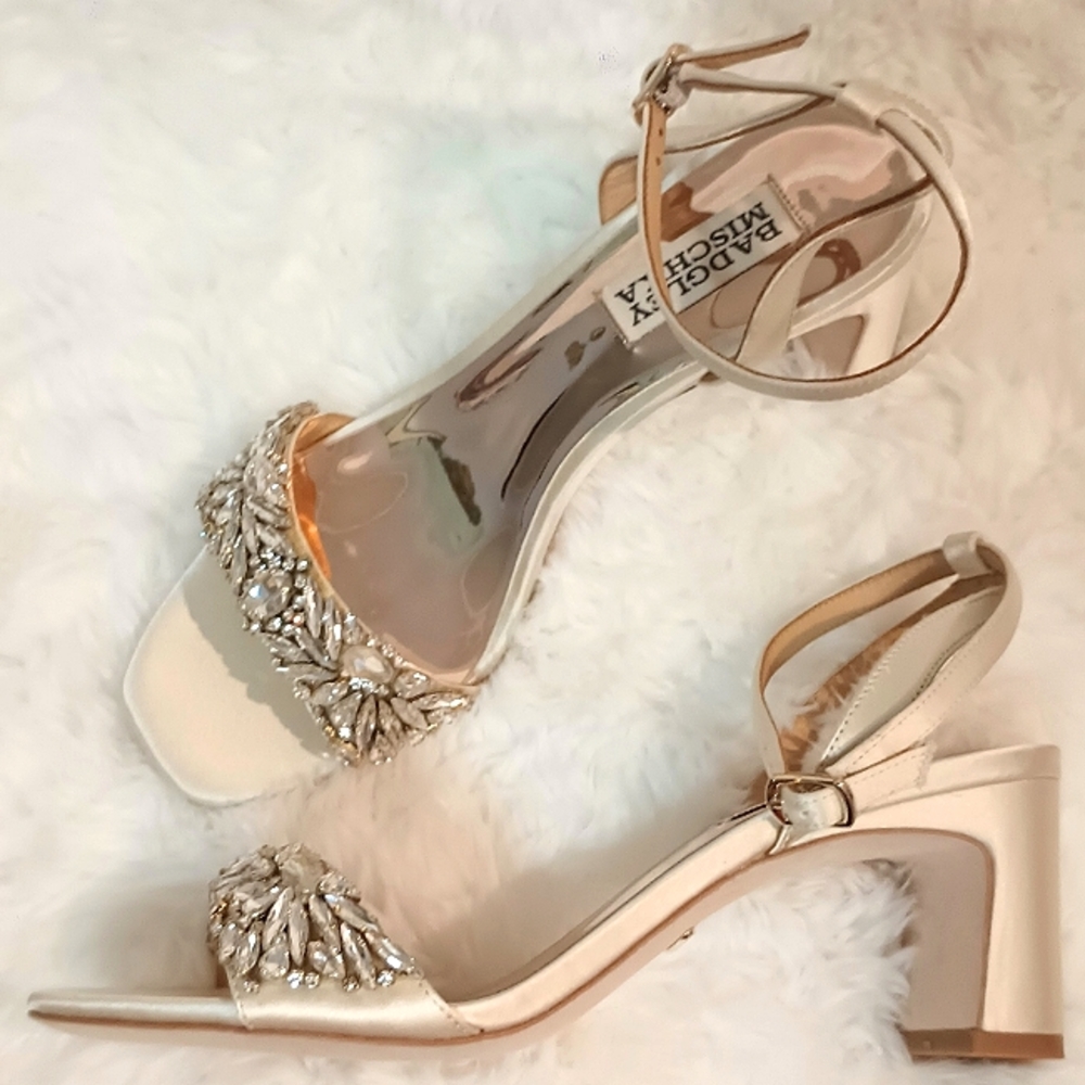 Marsha Satin Rhinestone Heel - Picture 2 of 5